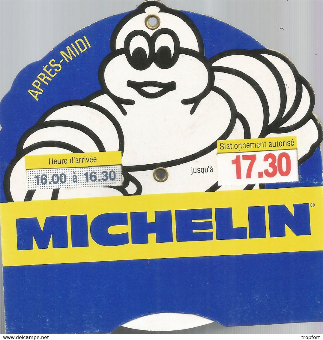 JP / Superbe DISQUE DE STATIONNEMENT  MICHELIN Disque De Contrôle AUTOMOBILE BIBENDUM - Cars