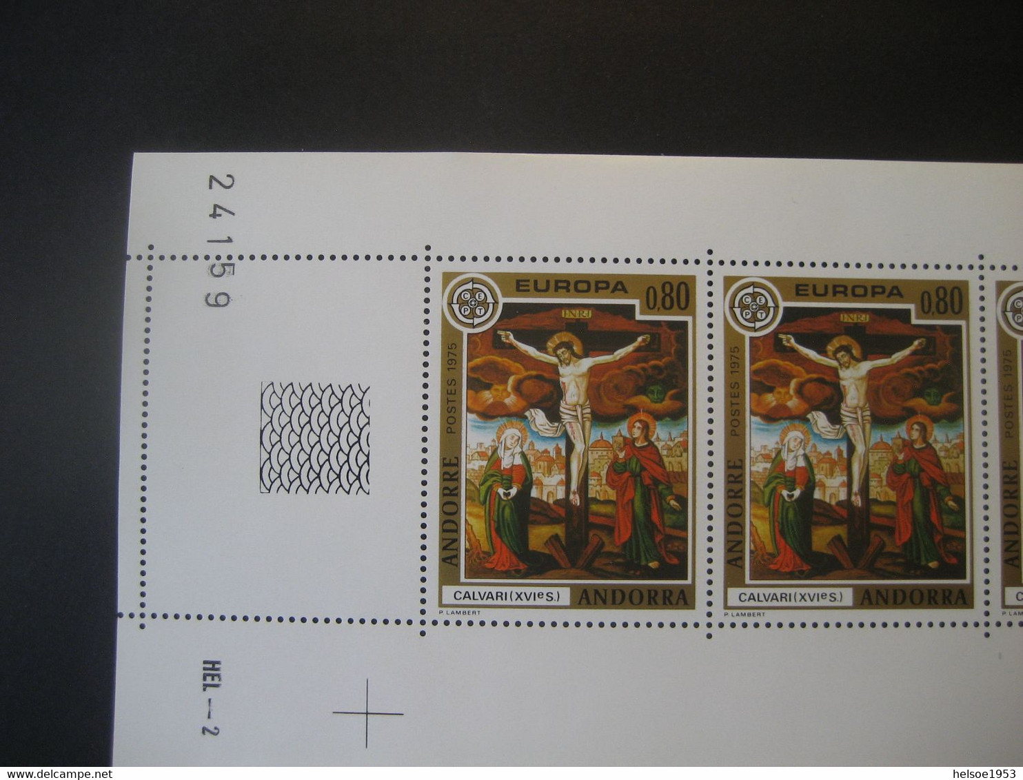 Andorra Französisch 1975- 2 Kleinbögen Europa 1975 Gemälde, Satz MiNr. 264-265 ** Postfrisch - Blocks & Sheetlets