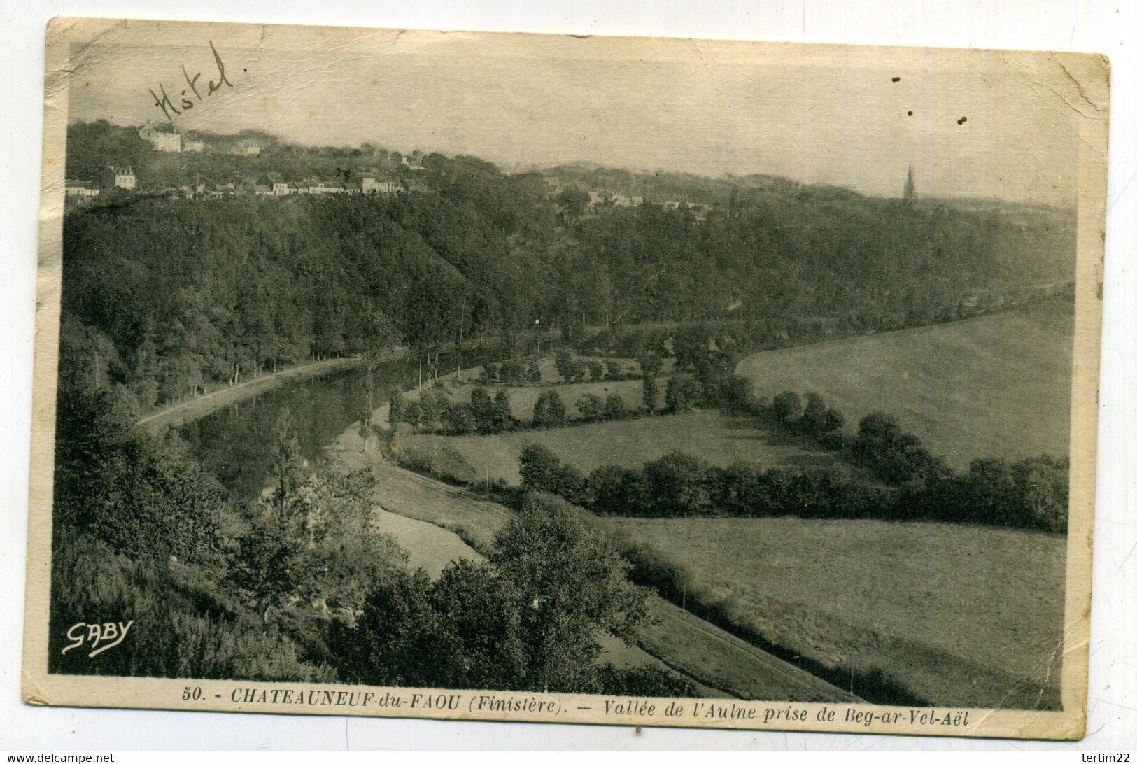 (CHATEAUNEUF DU FAOU  )( 29 FINISTERE ) VALLEE DE L AULNE PRISE DE BEG AR VEL AEL - Châteauneuf-du-Faou