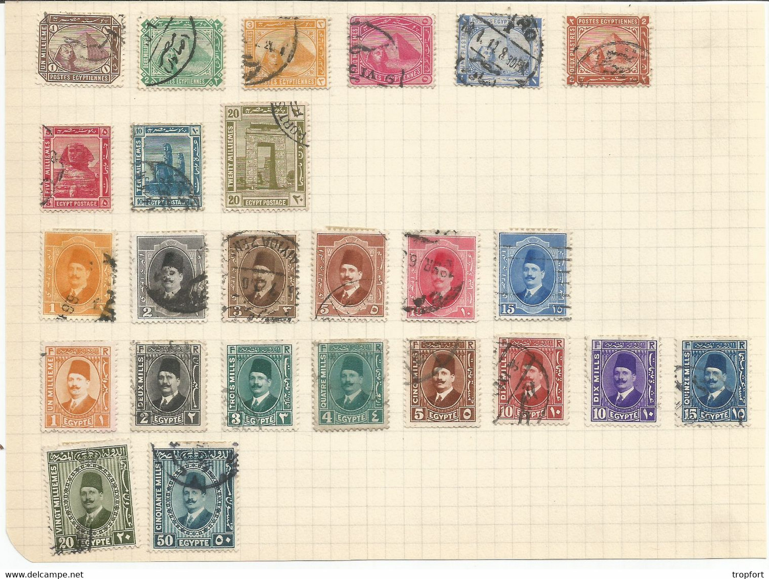 JP / Timbres EGYPTE Lot 25 TIMBRE EGYPT POSTAGE Poste Egyptienne - Prephilately