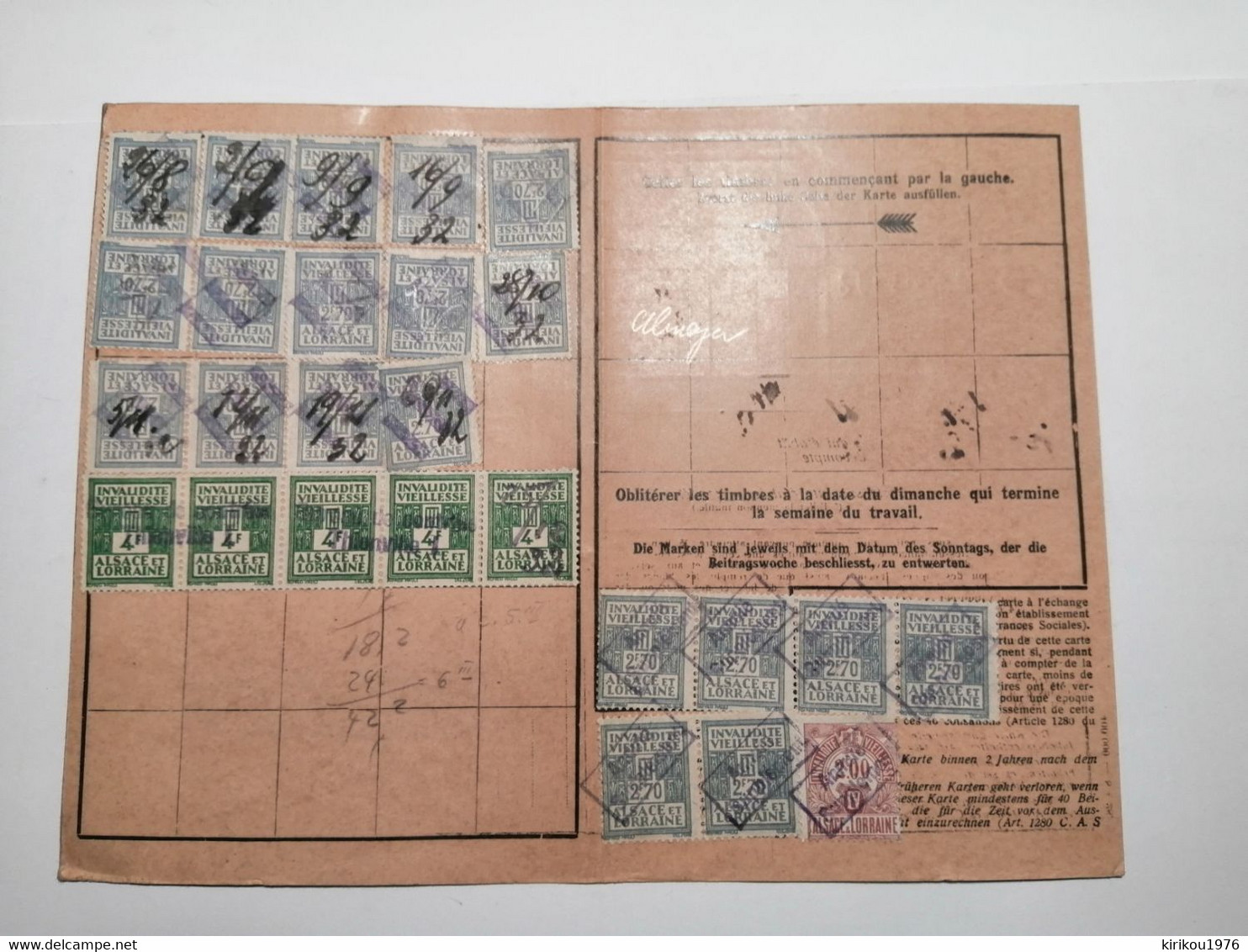 Carte De Quittance Avec Timbres Fiscaux 5pcs - Altri & Non Classificati