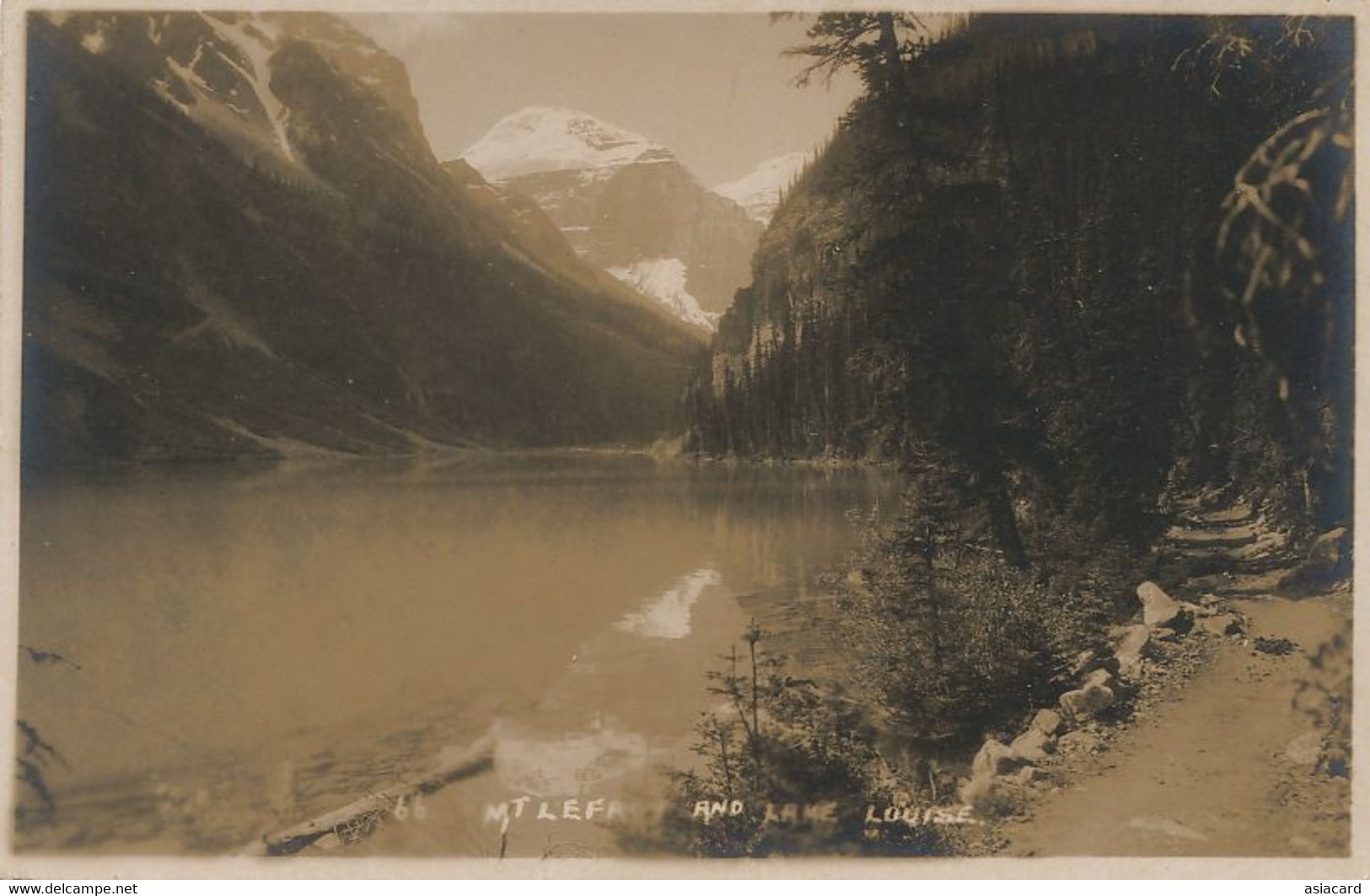 Real Photo Lake Louise And Mount Lefroy  Canadian Pacific Railway Byron Harmon Banff - Lac Louise