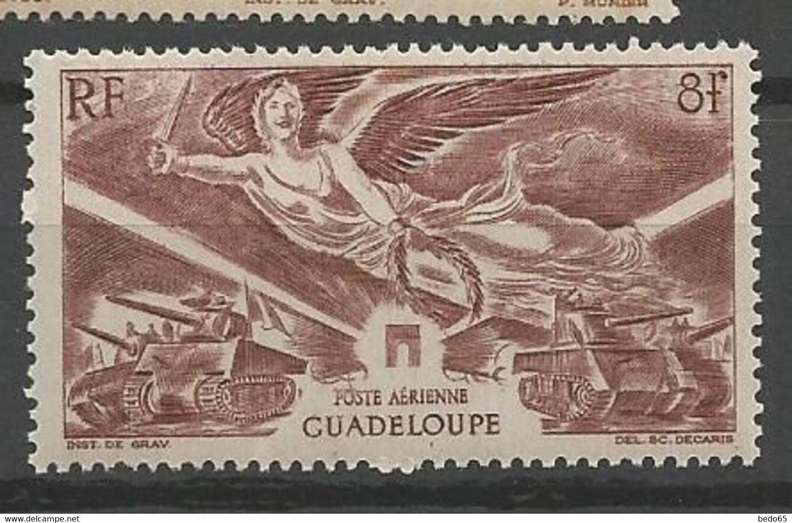 GUADELOUPE PA N° 6 NEUF**  Luxe SANS CHARNIERE / MNH - Aéreo