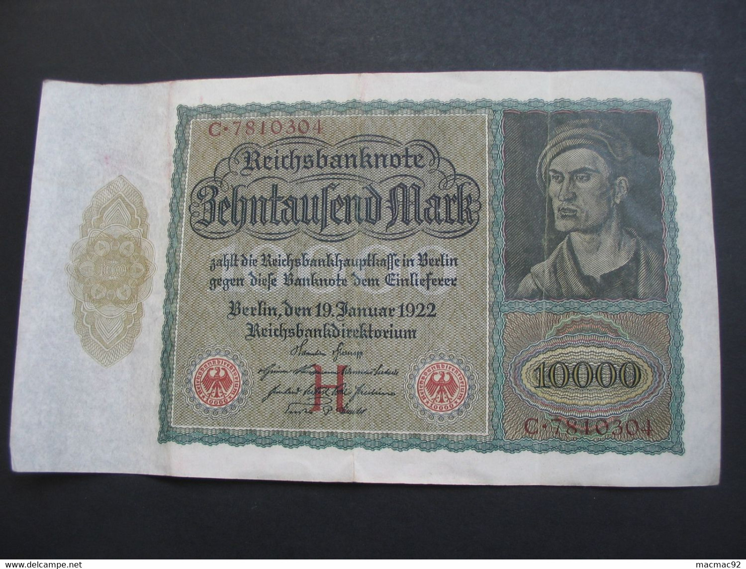 10 000 Zehntaufend Mark 1922 -  Reichsbanknote - Germany - Allemagne **** EN ACHAT IMMEDIAT **** - 10.000 Mark