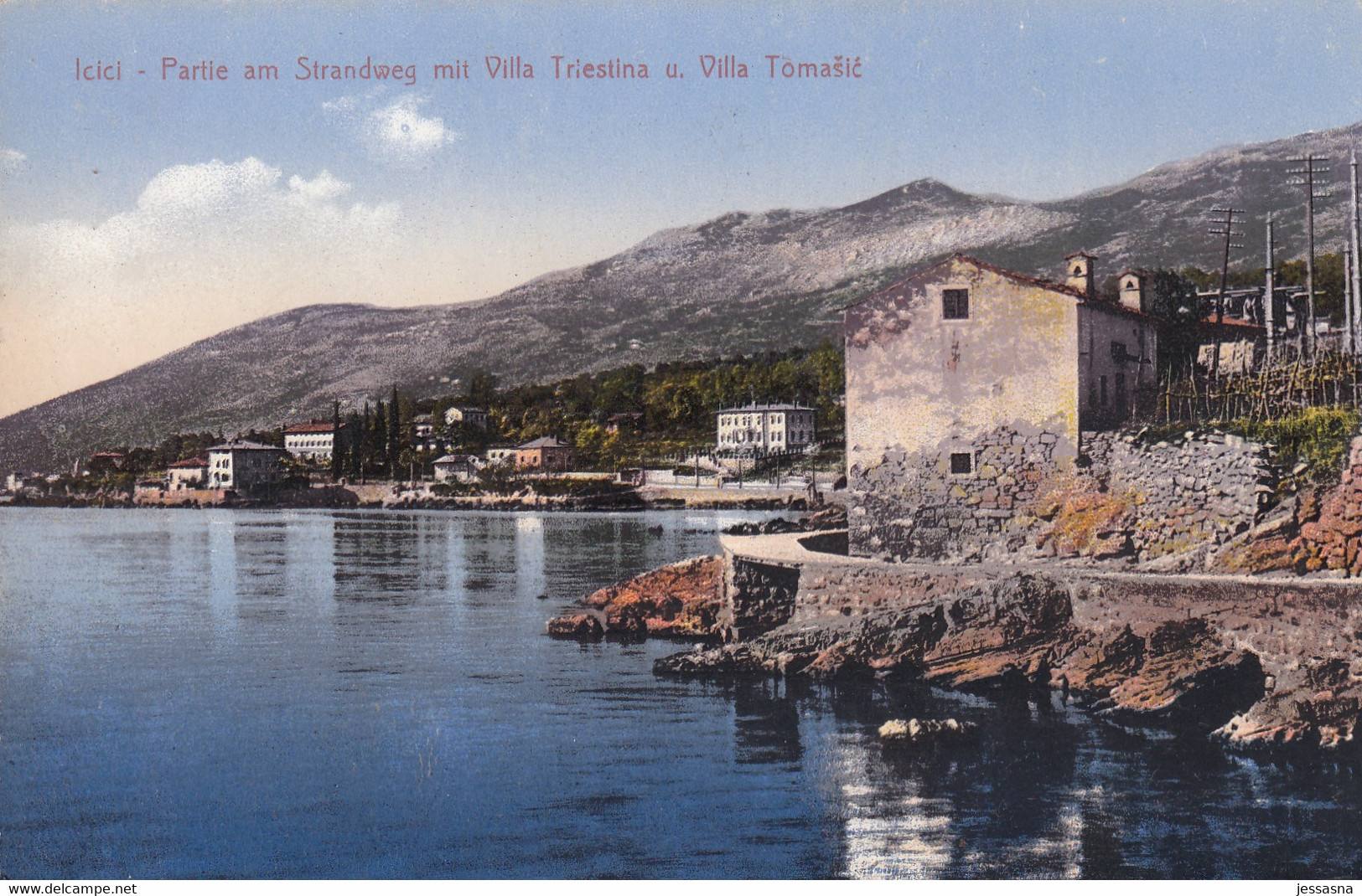 AK - ICICI I/d Kvarnerbucht - Strandweg Mit Villa Triestina Und Villa Tomasic 1912 - Croatie