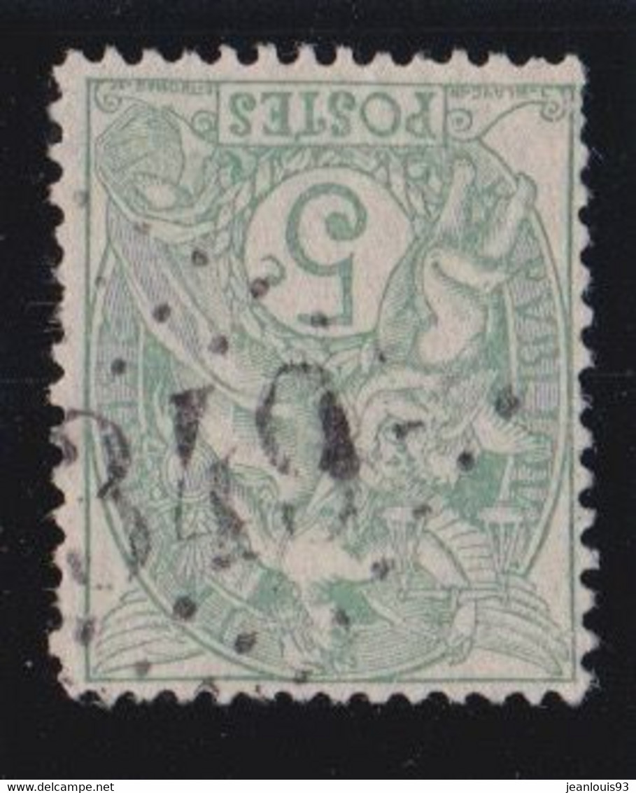 FRANCE - CACHET JOUR DE L'AN GC GROS CHIFFRES 6349 SUR 107 TYPE BLANC - Used Stamps