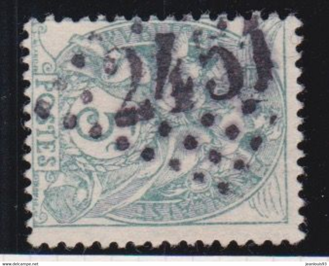 FRANCE - CACHET JOUR DE L'AN GC GROS CHIFFRES 2451 SUR 107 TYPE BLANC - Used Stamps