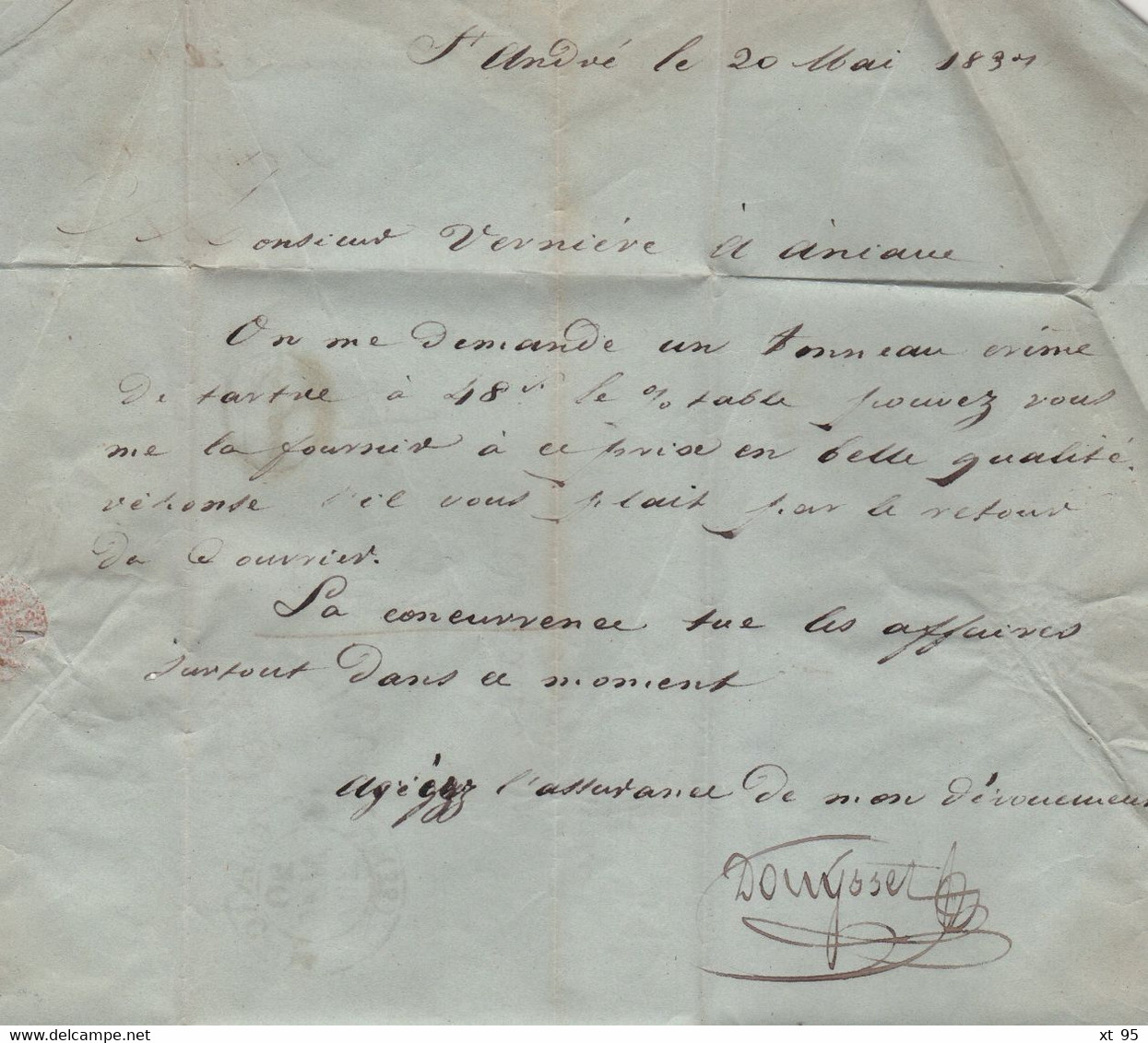 Gignac - 33 - Herault - 20 Mai 1837 - CL Correspondance Locale - Courrier De St André - 1801-1848: Précurseurs XIX