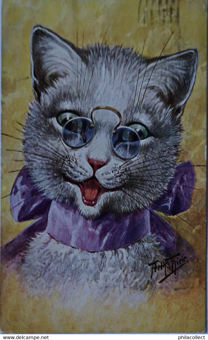 Illustrator Arthur Thiele // Humanised Dressed Cat - Katze Used USA 1909 RARE - Thiele, Arthur