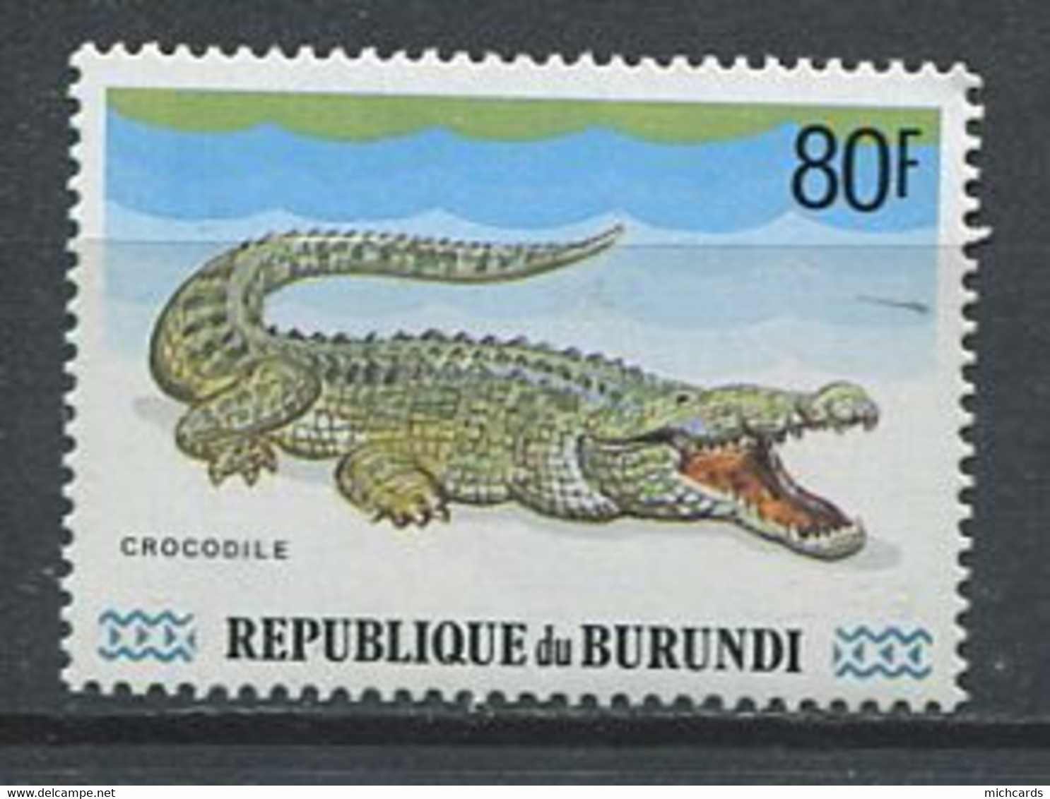 159 - BURUNDI 1991 - Yvert 949 - Crocodile (seul De La Serie) - Neuf **(MNH) Sans Trace De Charniere - Neufs