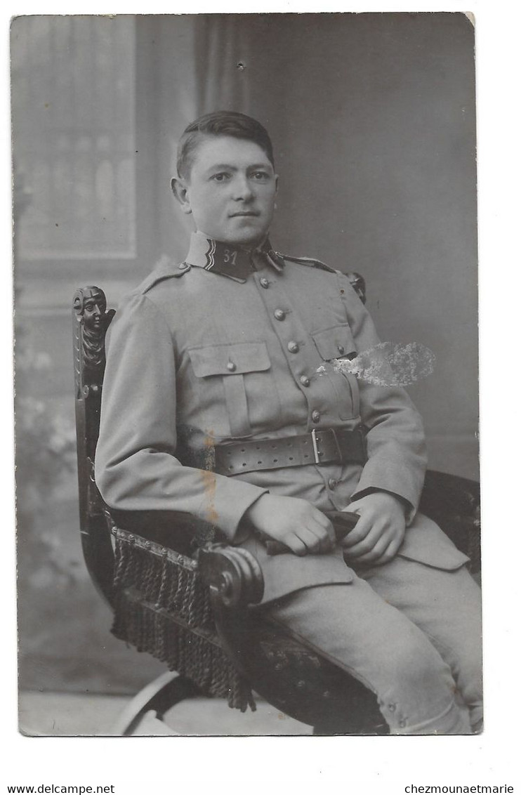 31e REGIMENT - CARTE PHOTO MILITAIRE - Personen