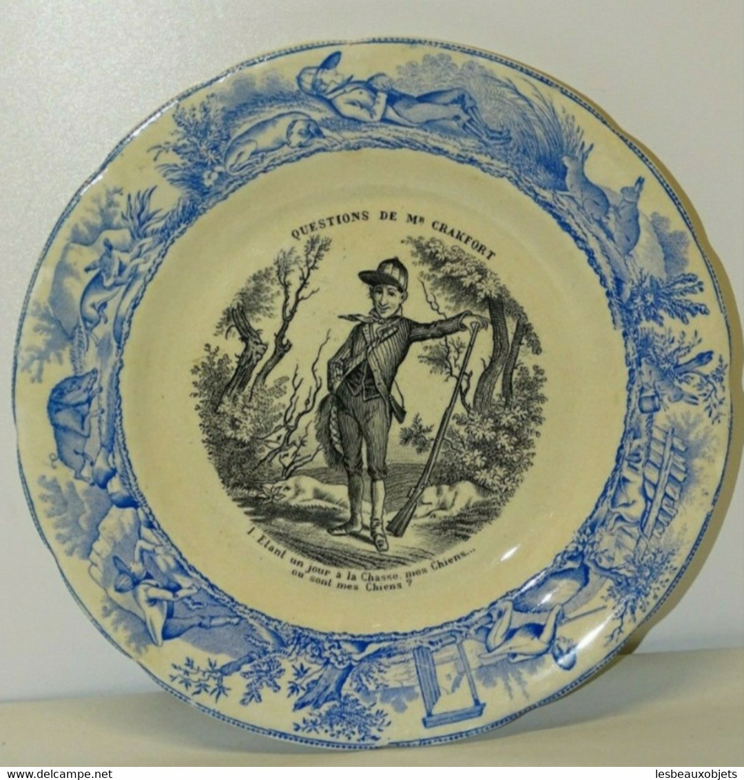 ANCIENNE ASSIETTE PARLANTE HB CHOISY LE ROI QUESTIONS De Mr CRAKFORT COLLECTION - Choisy Le Roi (FRA)