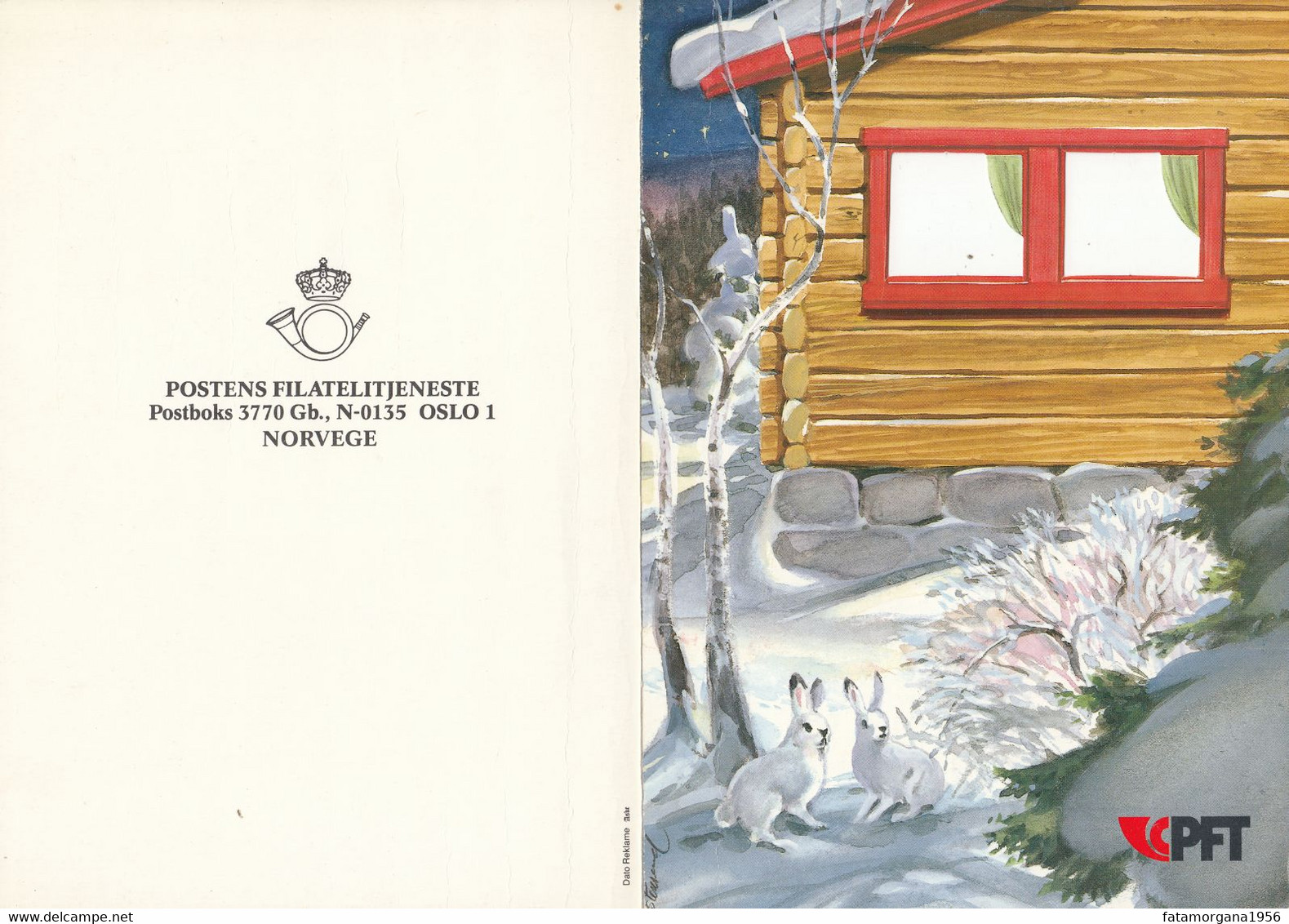 NORVEGIA - 1987 - Yvert 940a E 941a Obliterati FDC Su Biglietto Di Auguri Natalizi - Varietà E Curiosità