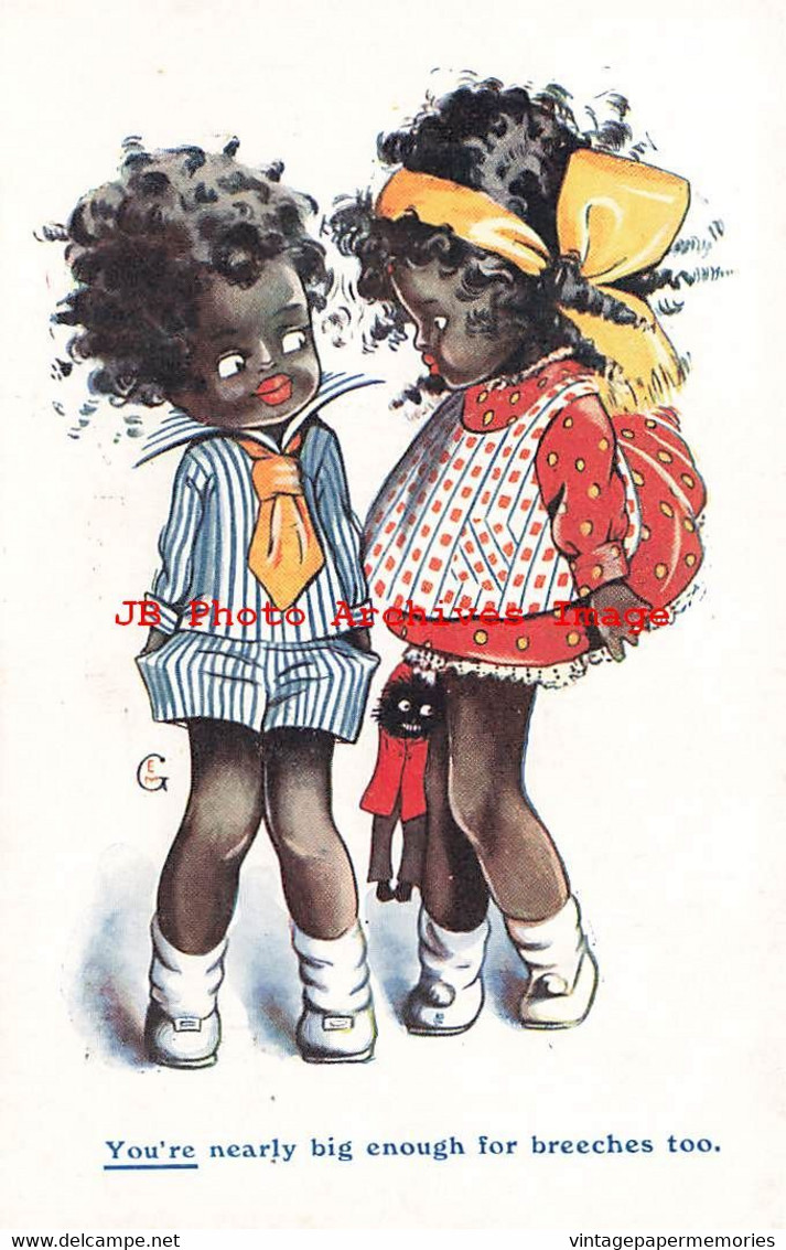901491-Black European, Unknown No 819, You're Nearly Big Enough For Breeches Too - Black Americana
