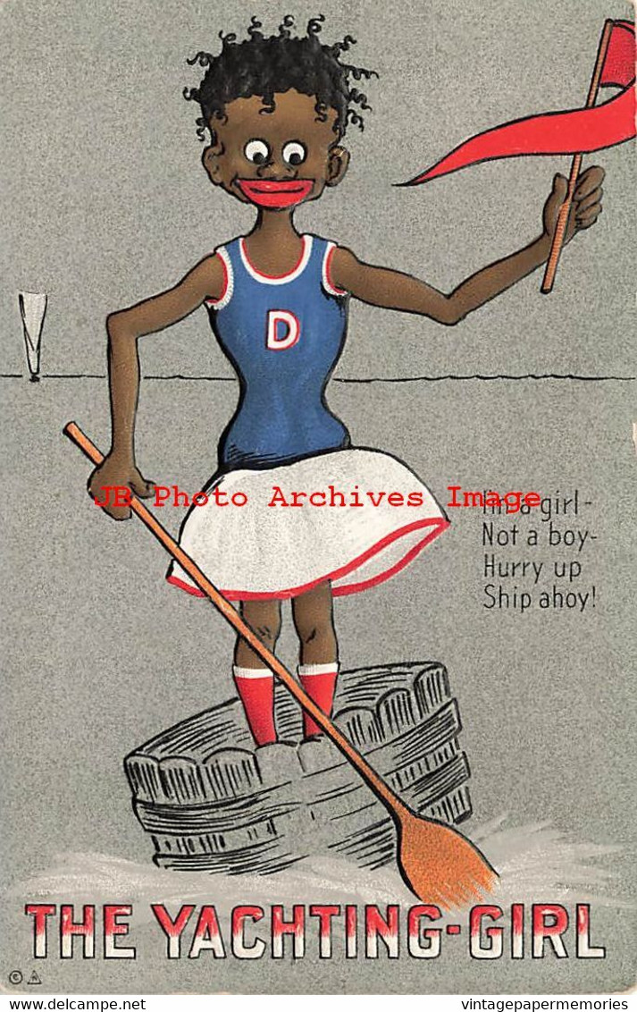 901845-Black Americana, Set of 6 Postcards, Nash No 131, Sports Woman