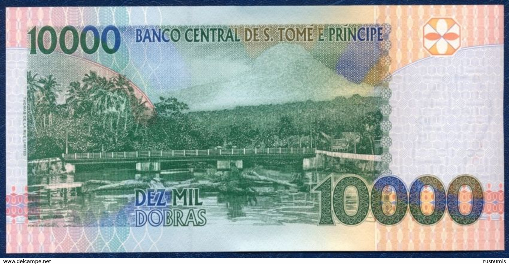 SAN TOME - SAO TOME AND PRINCIPE - ST. THOMAS 10000 DOBRAS PICK-66a OSSOBO BIRD OISEAU - PAPAGAIO BRIDGE 1996 UNC - Sao Tome And Principe