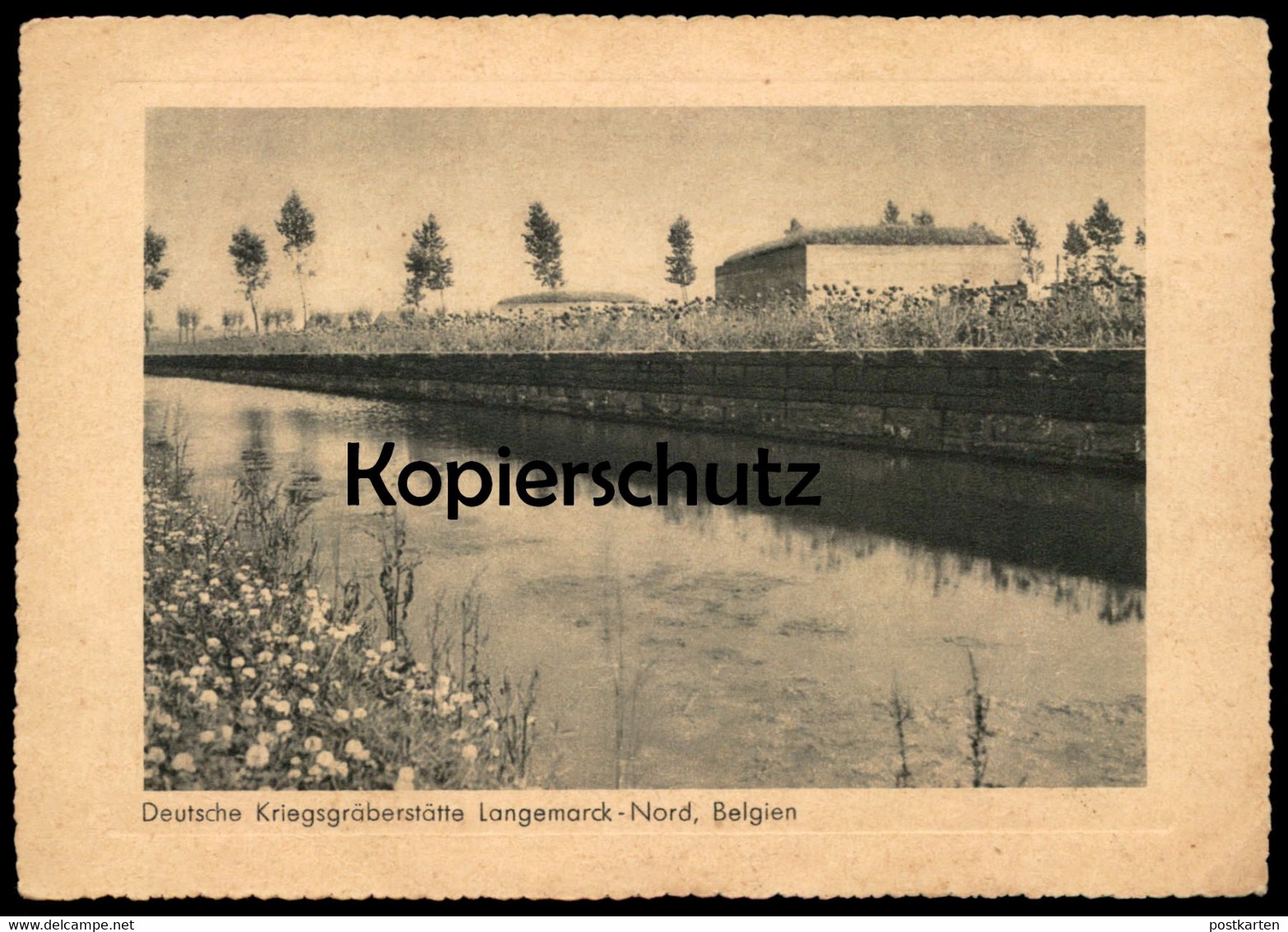 ALTE POSTKARTE LANGEMARCK-NORD CIMETIÈRE DEUTSCHE KRIEGSGRÄBERSTÄTTE BELGIEN LANGEMARK Soldaten-Friedhof Cemetery Cpa - Langemark-Poelkapelle