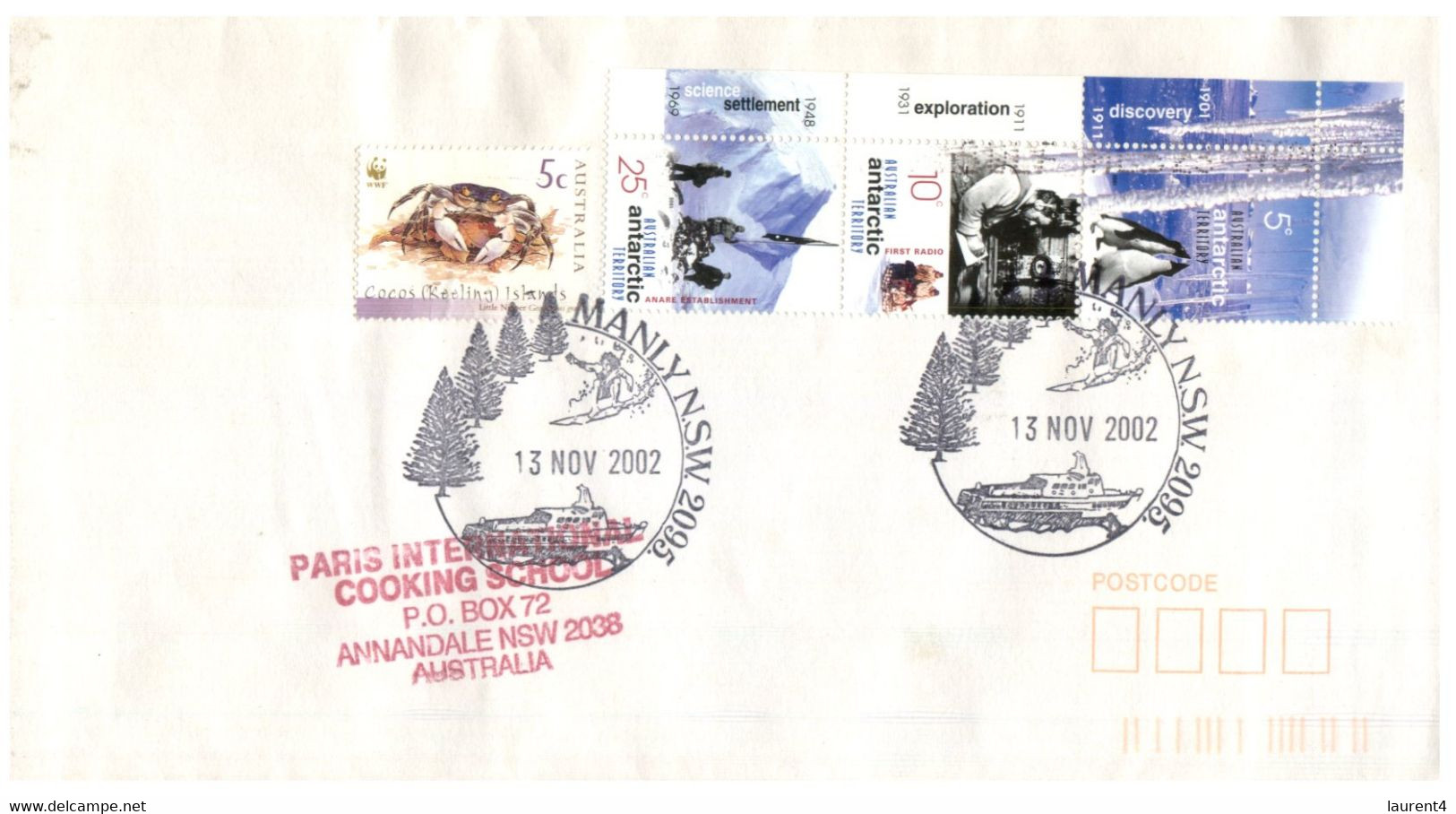 (WW 5)  Australian Antarctic Territory Stamps On Cover (Manly Postmark) - Altri & Non Classificati