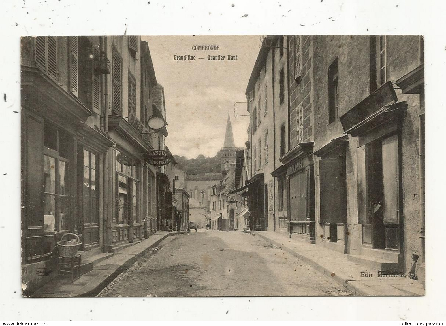 Cp, 63 ,COMBRONDE , Grand'rue , Quartier Haut , Voyagée 1913 - Combronde