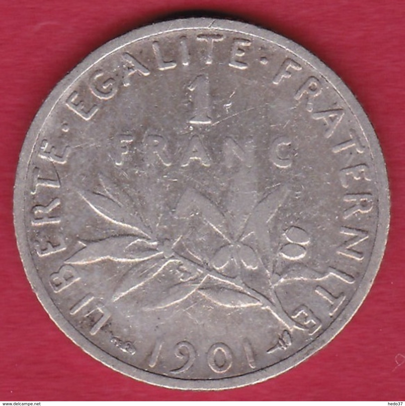 France 1 Franc Semeuse Argent 1901 - Sonstige & Ohne Zuordnung