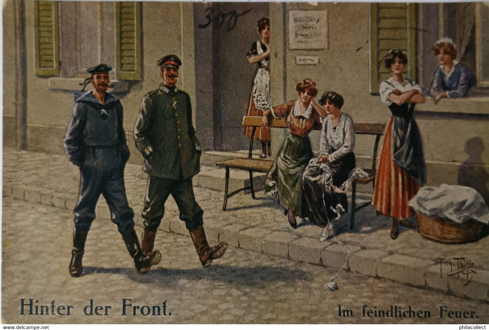 Arthur Thiele / Hinter Der Front (Militair) 19?? - Autres & Non Classés