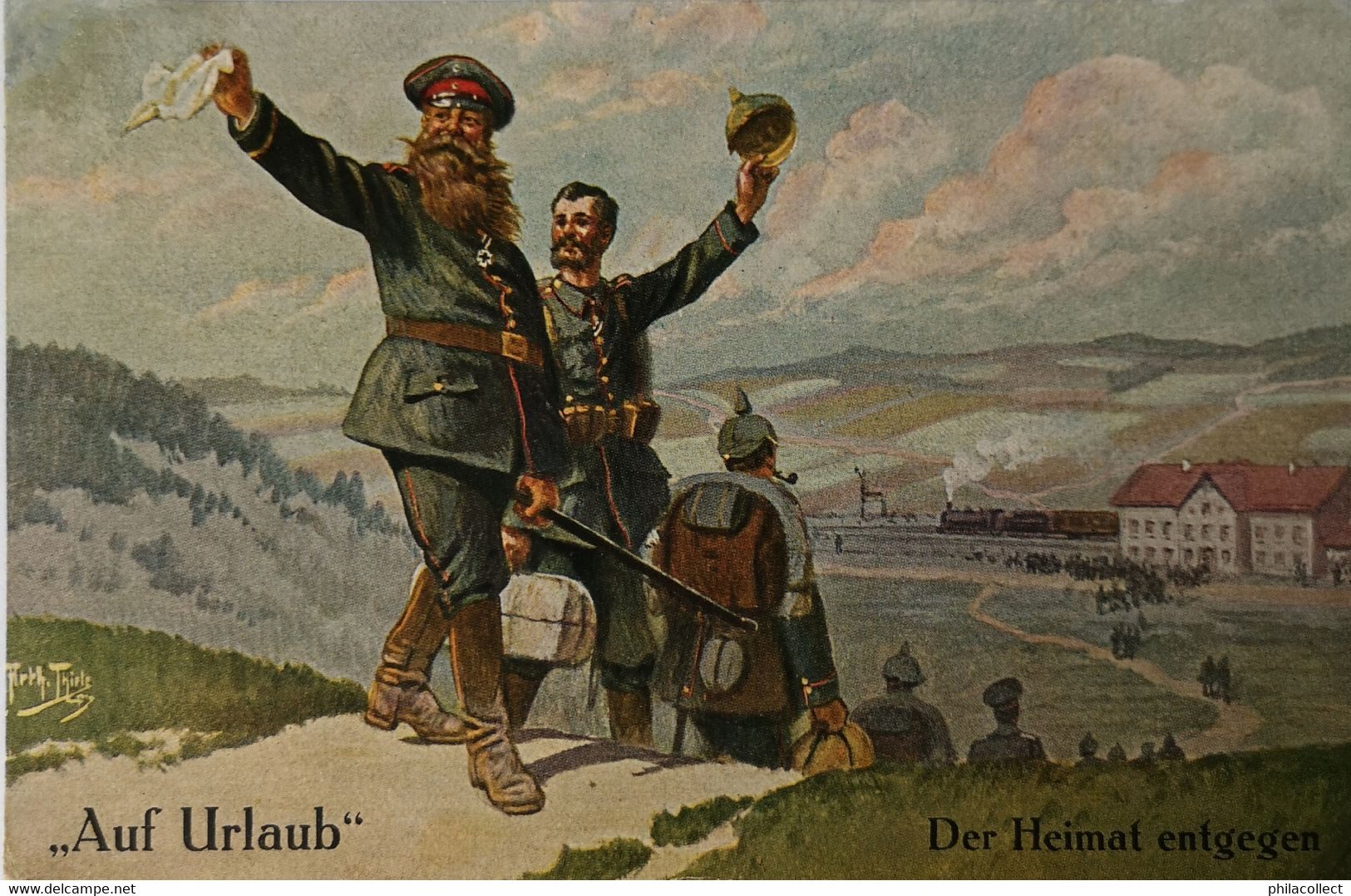 Arthur Thiele / Auf Urlaub (Militair) No. 1 1917 - Thiele, Arthur