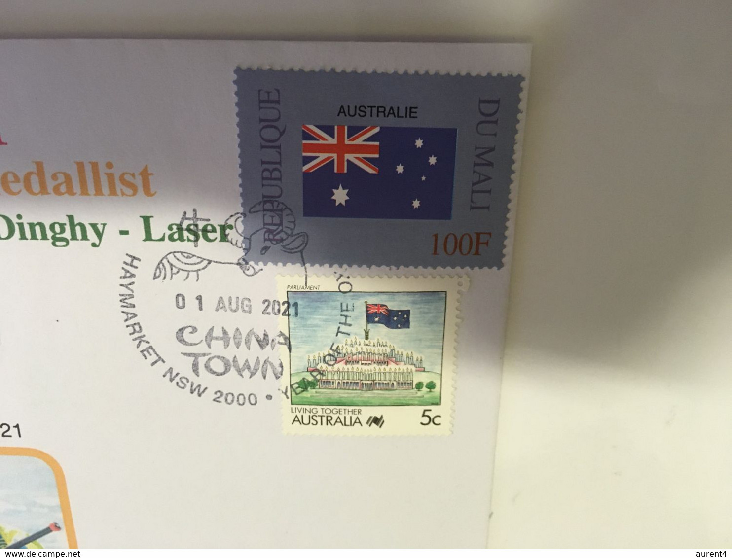 (WW 6 A) 2020 Tokyo Summer Olympic Games - Australia Gold Medal 1-8-2021 - Sailing - Men's Dinghy (new Olympic Stamp) - Sommer 2020: Tokio