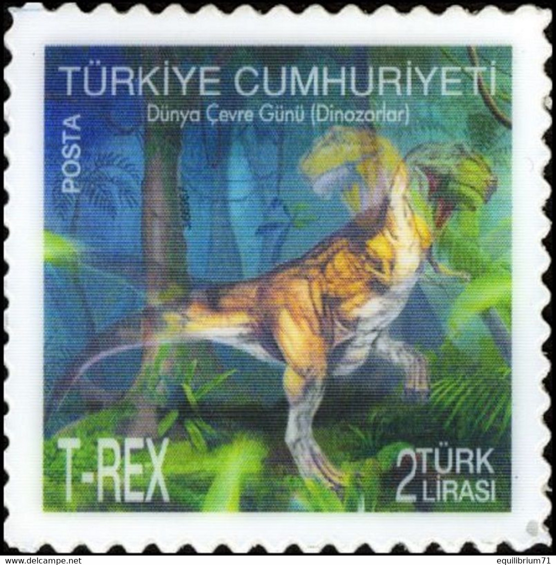 Turquie / Turkije / Türkei / Turkey** - Livret Avec Timbre Holographique  - Dinosaures / Dinosauriërs / Dinosaurier - Hologramme