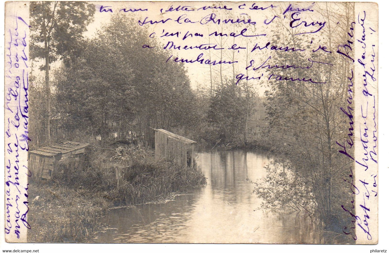 Carte Photo : Ervy Le Châtel - Lot De Deux De La Rivière ARMANCE - Ervy-le-Chatel