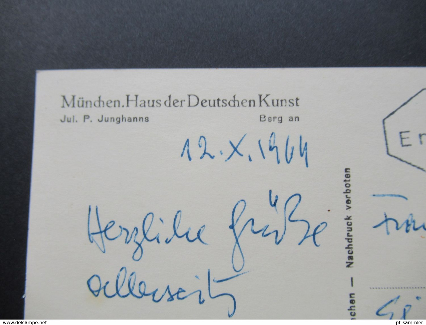 Österreich 1964 Nr.1175 FDC / Ersttag Auf AK München Haus Der Deuten Kunst Jul. P. Junghans Photo Hoffmann München - Brieven En Documenten