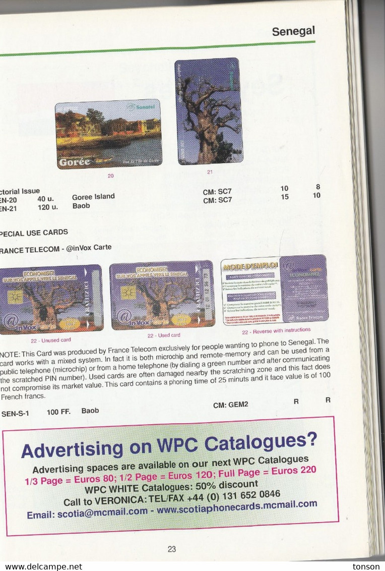 World Phonecard Catalogue - 12, Africa 3 ( R - Z ), 3 Scans - Supplies And Equipment