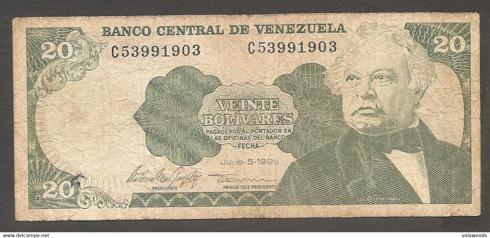 Venezuela - Banconota Circolata Da 20 Bolivares P-63e - 1995 #19 - Venezuela