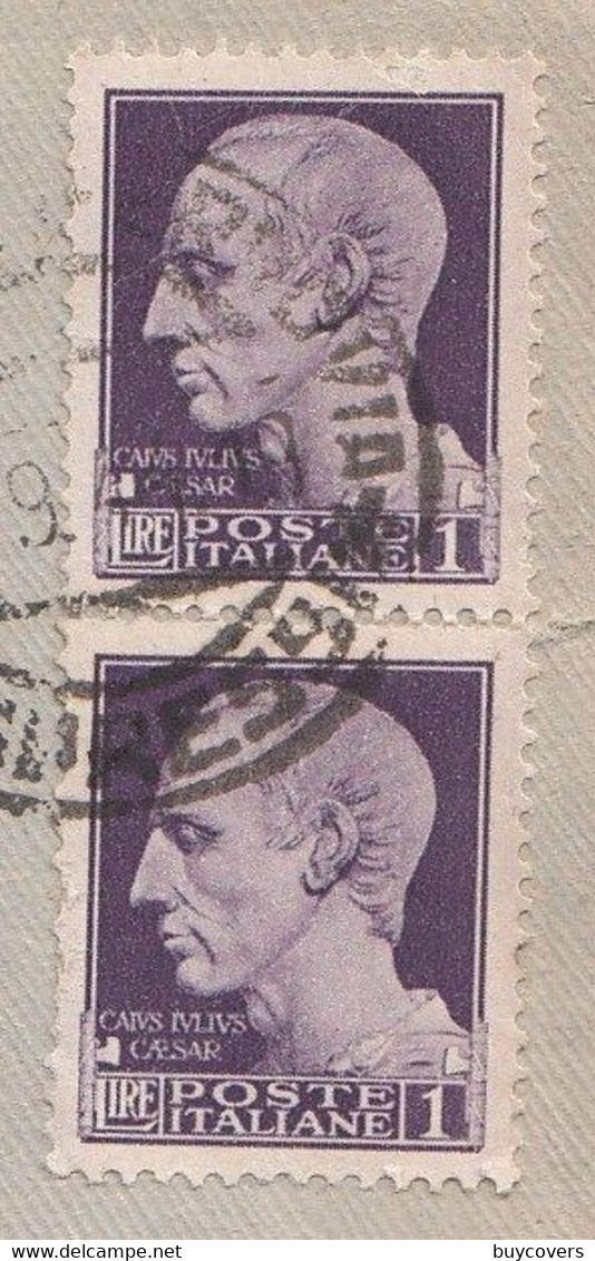 1582 - R.S.I.  Busta Espresso Senza Testo Del 1944  Da Brescia A Como  Con Coppia Verticale Di Lire 1 Viola -"Imperiale" - Express Mail