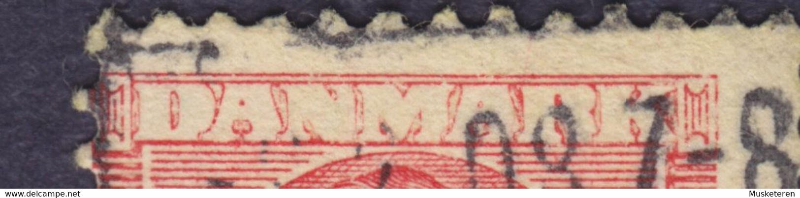 Denmark 1907 Mi. 54 König King Frederik VIII. ERROR Variety 'Missing Colour Between Letter In DENMARK' (2 Scans) - Errors, Freaks & Oddities (EFO)