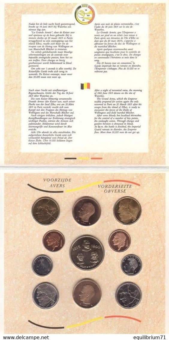 FLEURS DE COINS/STEMPELGLANS/STEMPELGLANZ/BRILLIANT UNCIRCULATED COINS - FDC -Bataille De/Slag Bij/Schlacht Von Waterloo - FDC, BU, Proofs & Presentation Cases