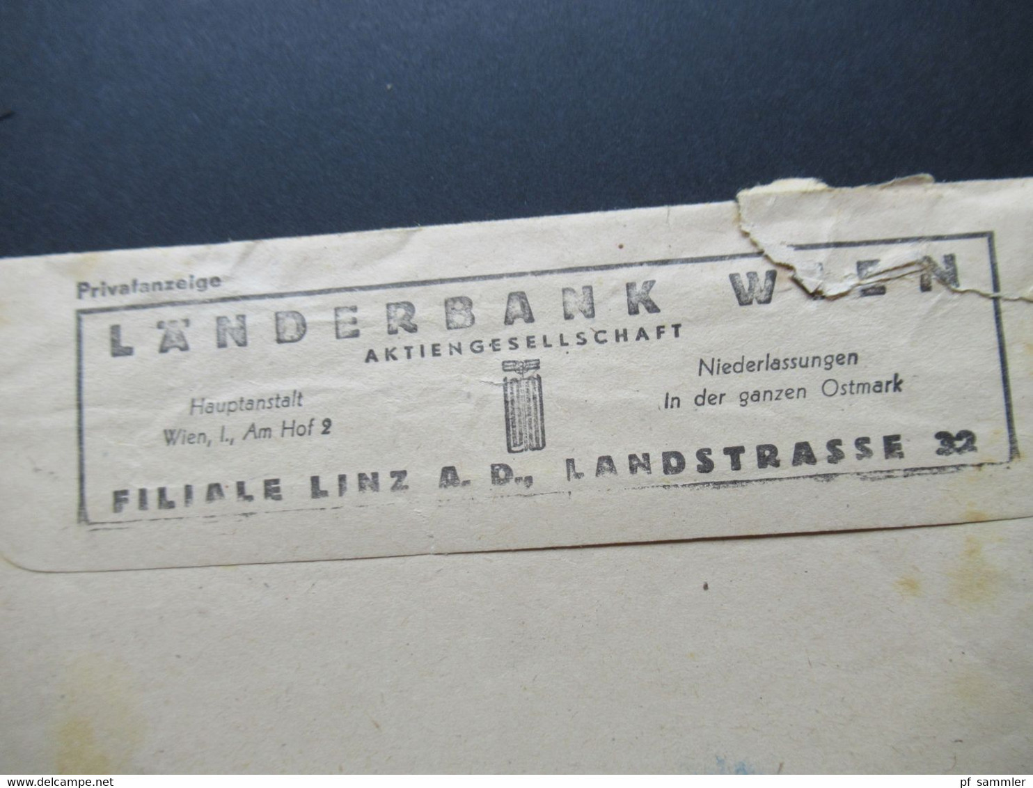 Österreich 1947 Umschlag Fernsprechrechnung mit Inhalt / Quittungen L2 Fernsprechverwaltungsstelle Urfahr / Feldkirchen