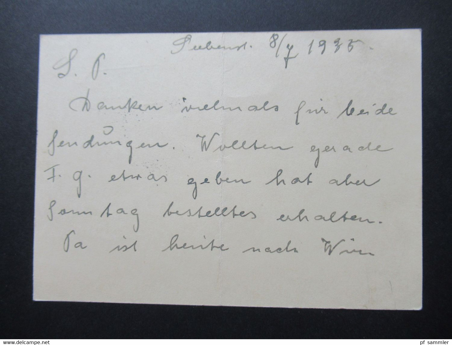 Österreich 1935 Bildpostkarte Hinterbregenzerwaldstraße Vorarlberg GA P 296 Mit Stempel Ra2 Seebenstein 8.7.1935 - Covers & Documents