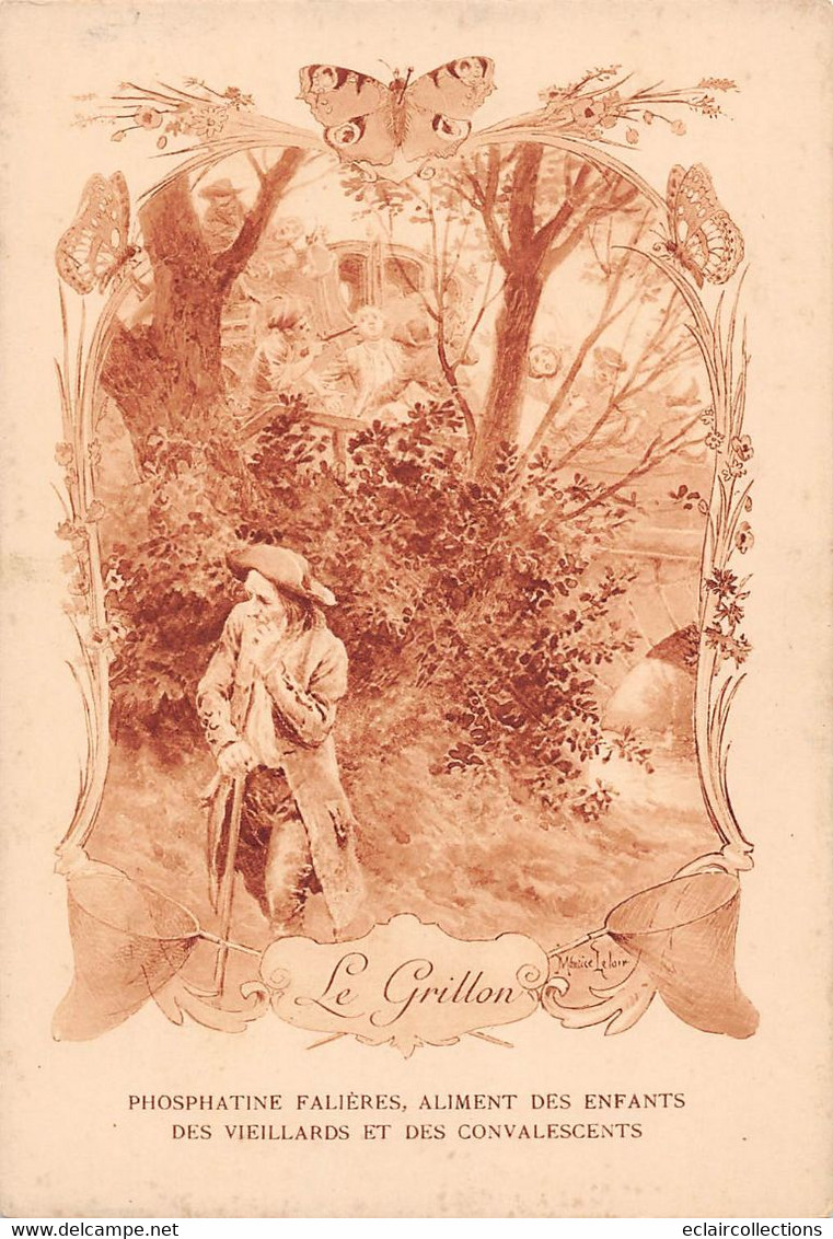 Image; 19x13.  Fable De Florian Le Grillon   Dessin De M. Leloir  (voir Scan) - Andere & Zonder Classificatie