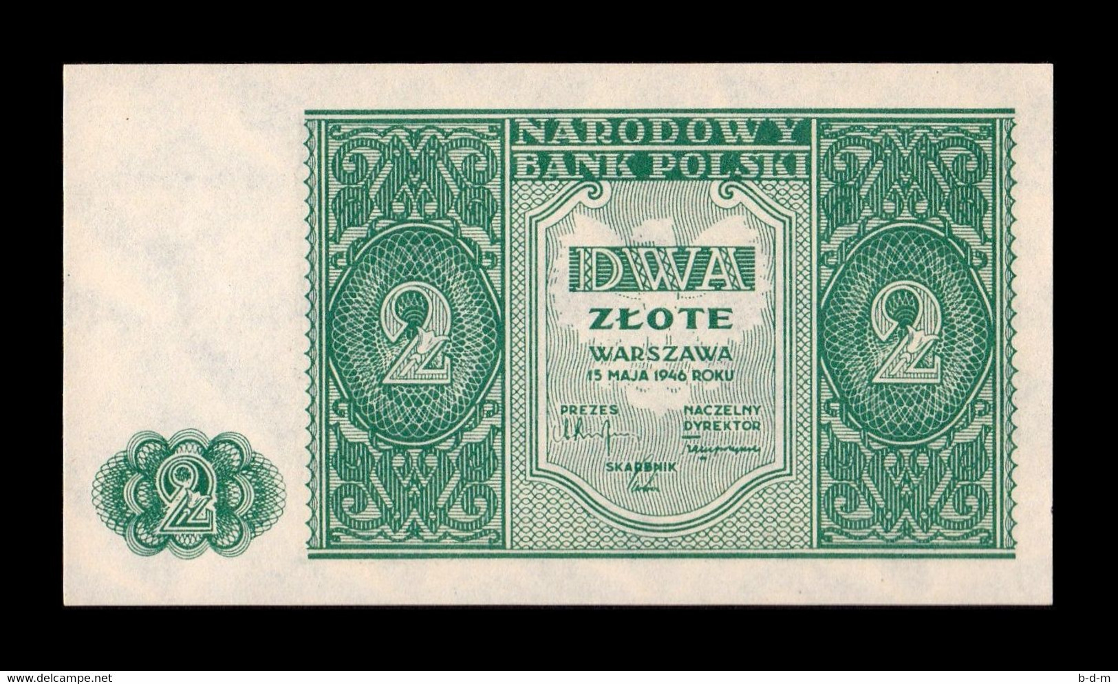 Polonia Poland 2 Zlote 1946 Pick 124 SC UNC - Polonia