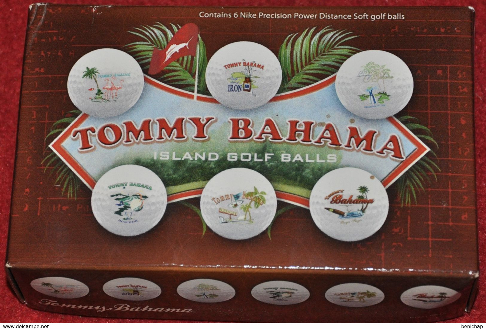 Collector 6 NIKE Precisor Power Distance Soft Island Golf Balls - Tommy Bahama. - Habillement, Souvenirs & Autres