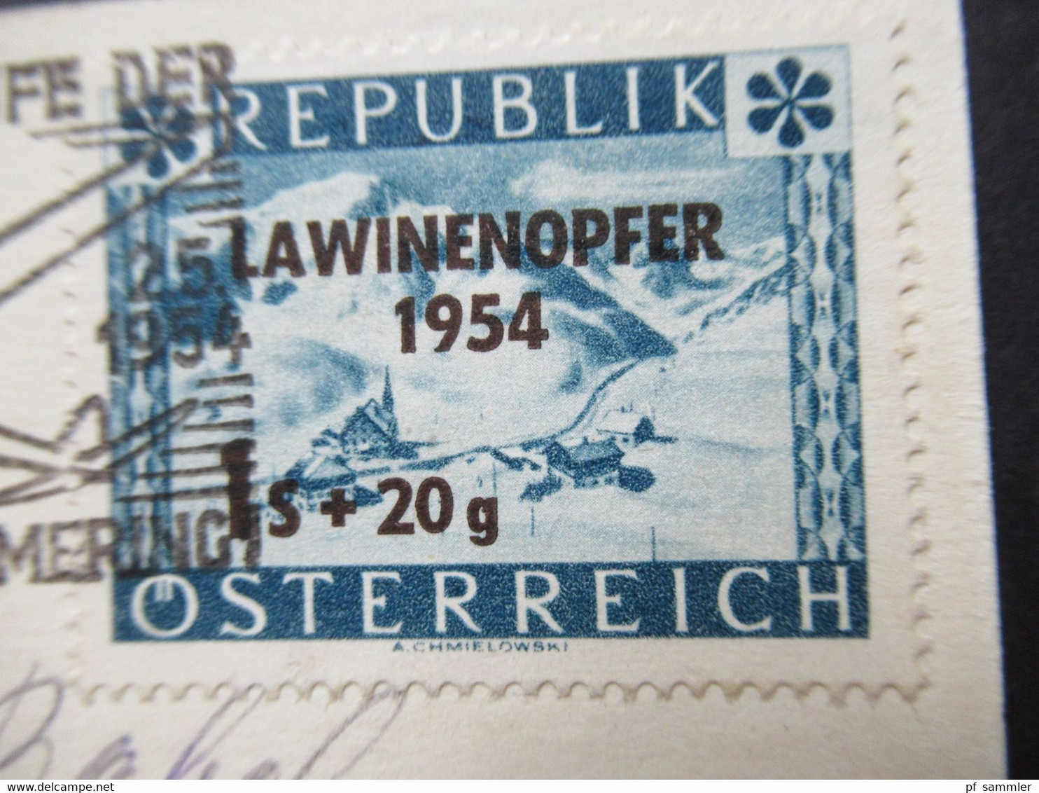 Flugpost Flieger AK Mit Adler SST Segelflugzeugtaufe Der Segelfluggruppe Semmering 1954 Österreich Nr. 998 - Lettres & Documents