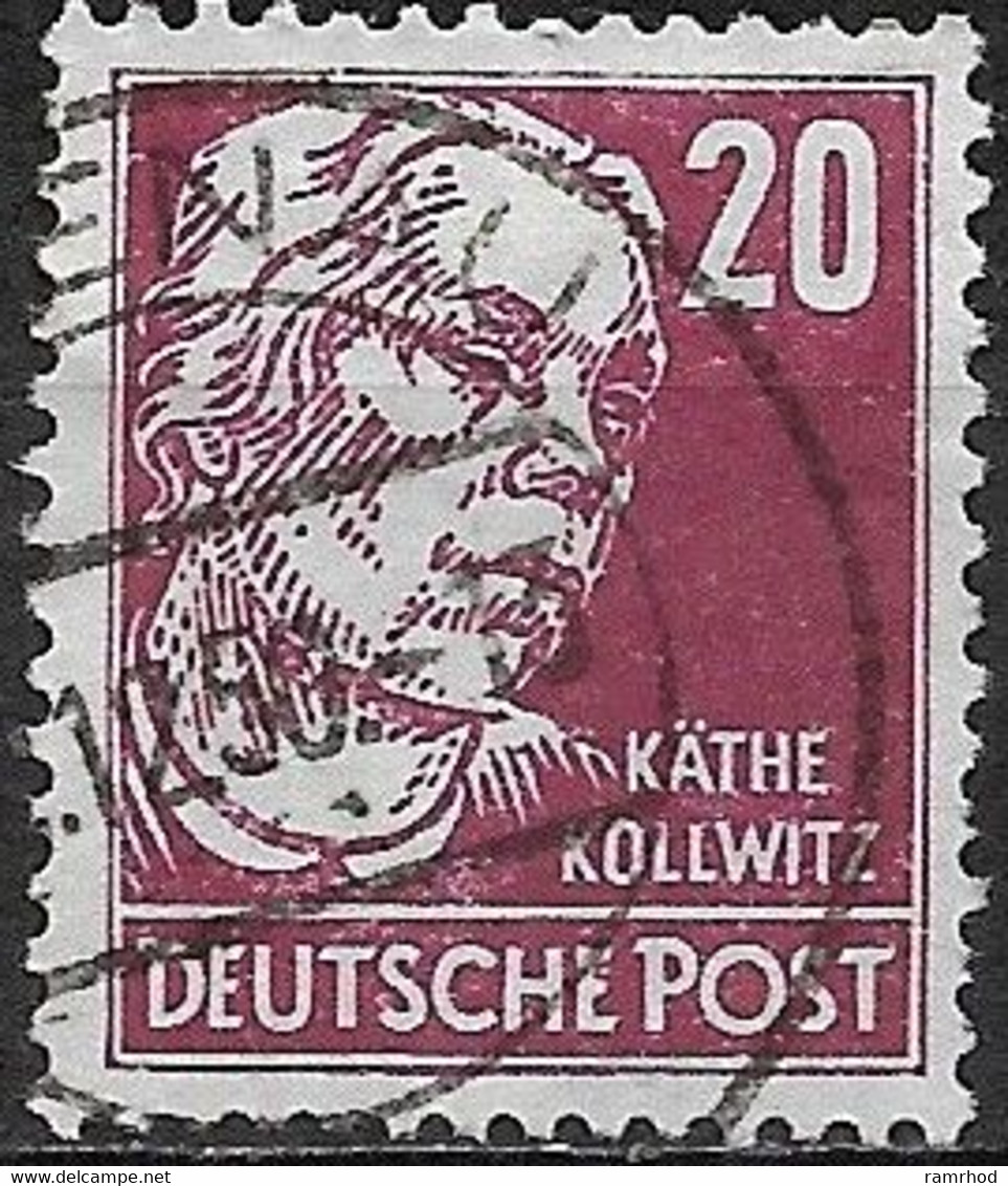 GERMANY 1948 Politicians, Artists And Scientists - 20pf -  Kathe Kollwitz FU - Used