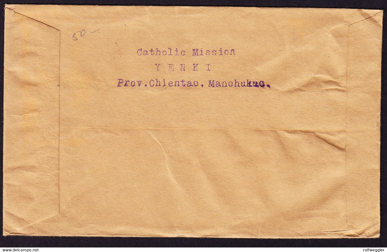 Um 1933 Gelaufener Brief Aus Chientao An Bienenzüchter In Dagmarsellen. Vollstempel. - Mantsjoerije 1927-33