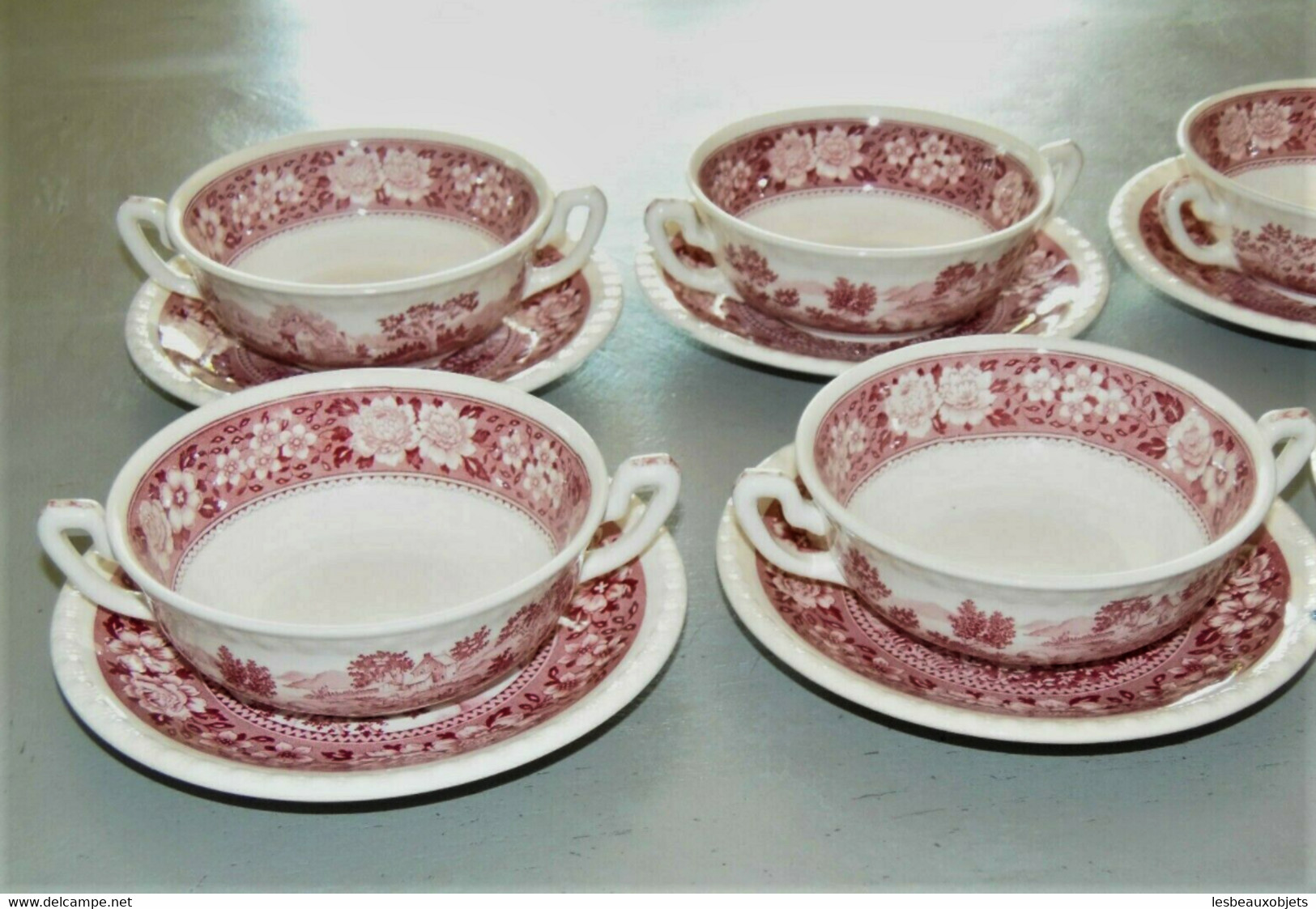 6 TASSES & SOUS TASSES A CAFE CERAMIQUE VILLEROY & BOCH V&B RUSTICANA Rose N16 Collection Déco Céramique Vitrine - Villeroy/Boch (LUX)