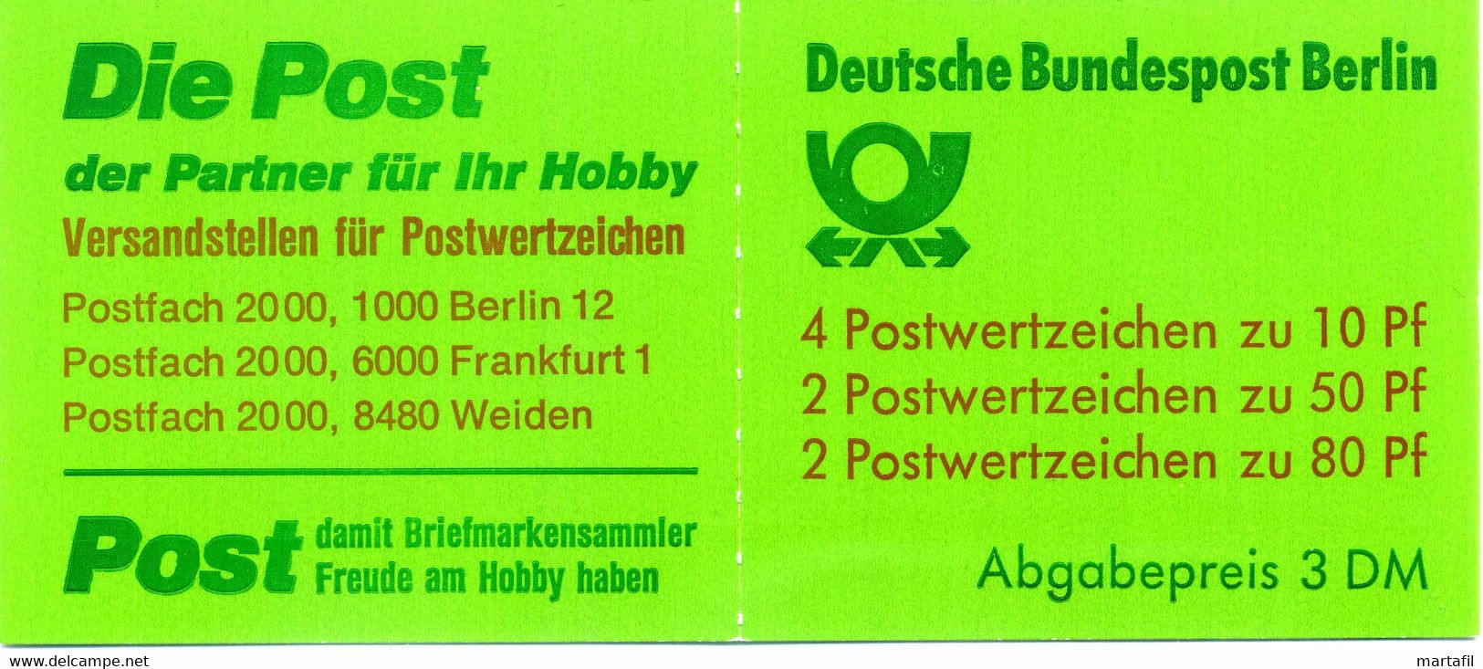 Germania BERLINO Booklet LIBRETTO MNH ** - Nuovi