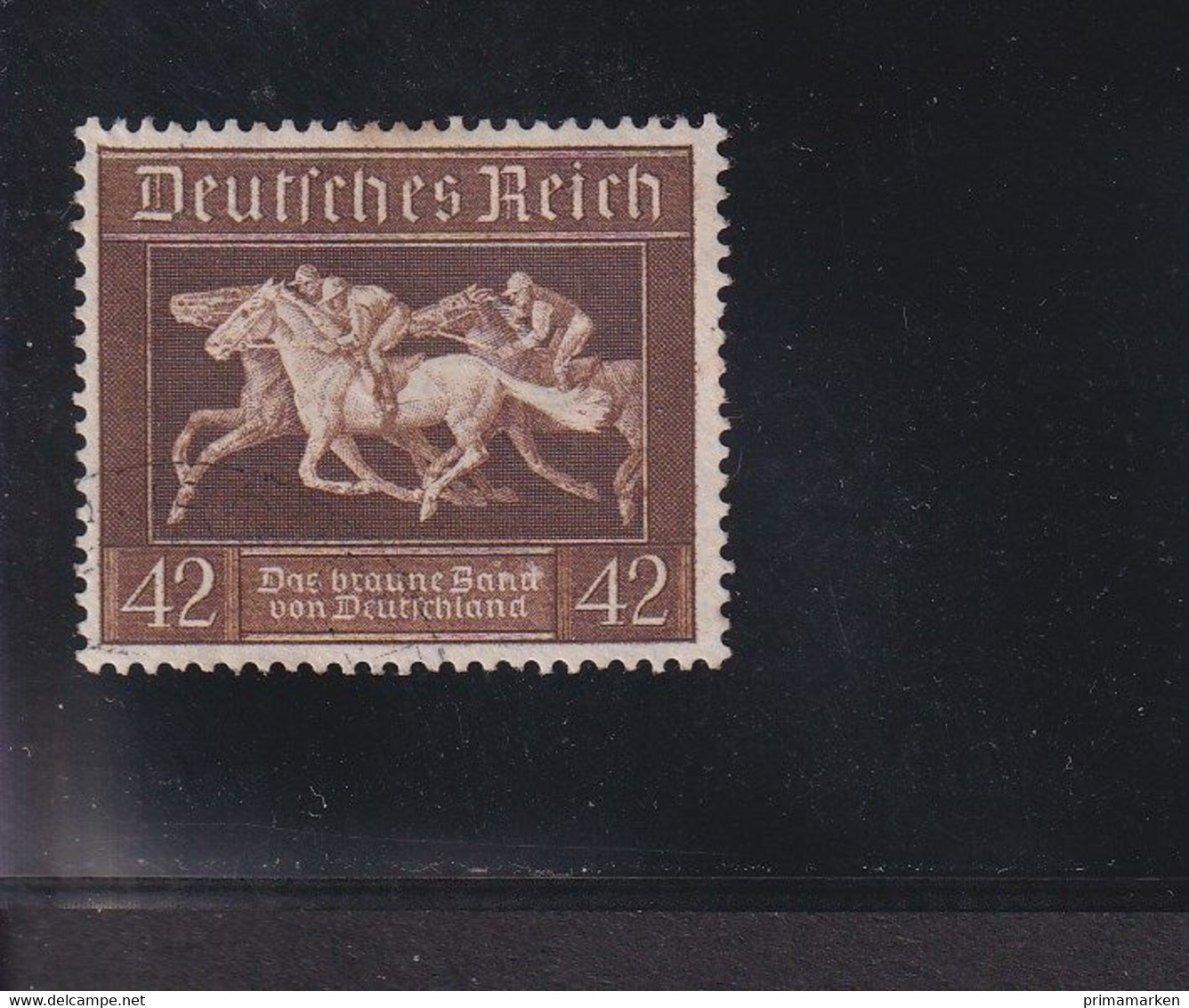 RAL2 /  Deutsches Reich  621 Braune Band Blockmarke  /  Rundstempel - Gebraucht