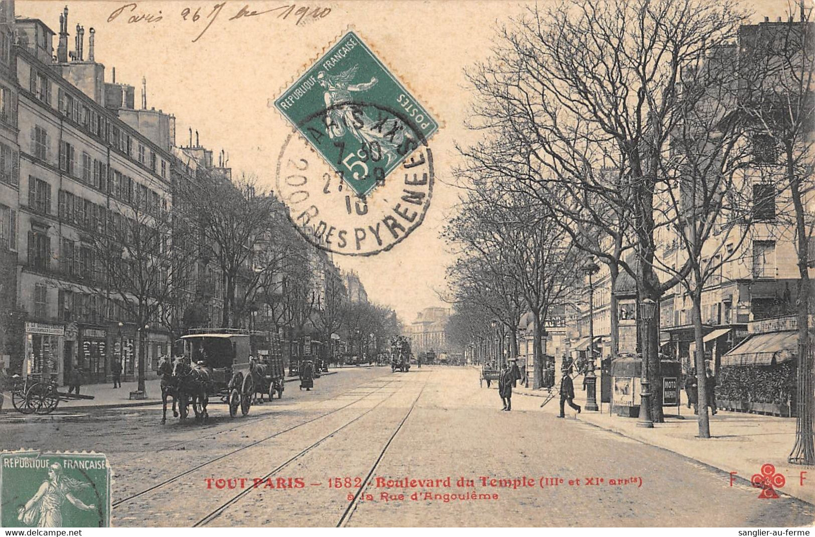 CPA 75 PARIS XIe TOUT PARIS BOULEVARD DU TEMPLE A LA RUE D'ANGOULEME - Distretto: 11