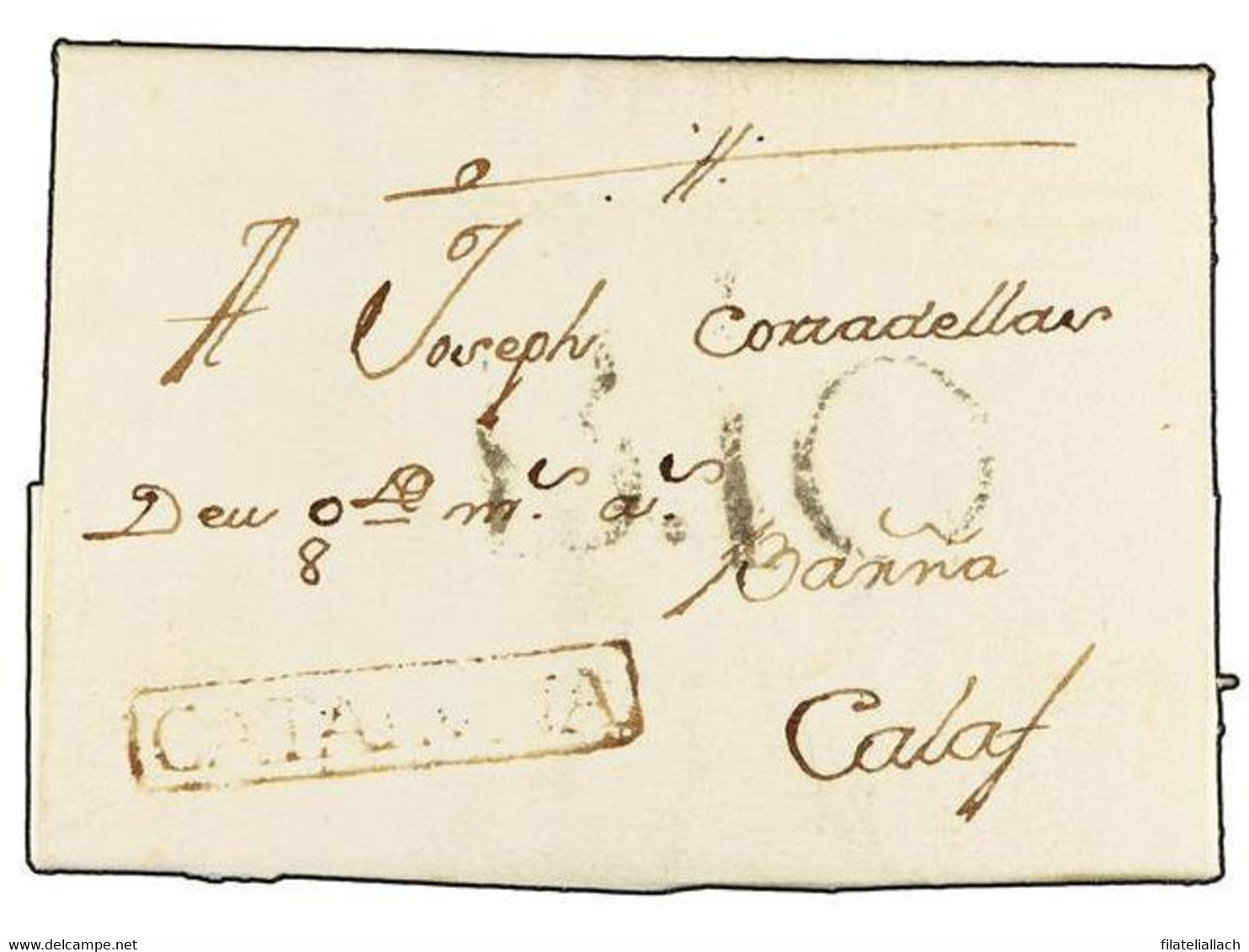 SPAIN: PREPHILATELIC MARKS  DP05 CATALUÑA - ...-1850 Prefilatelia