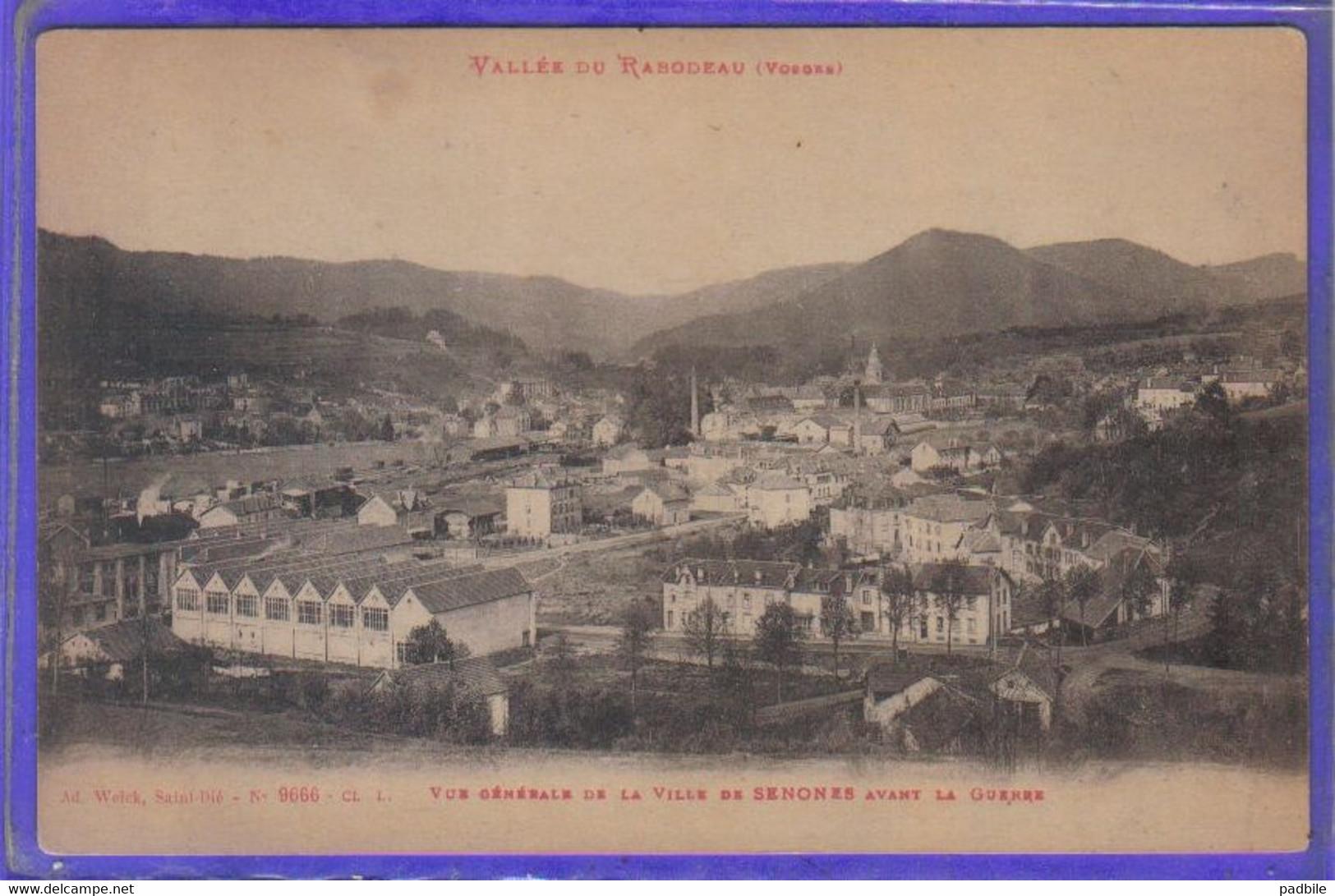 Carte Postale 88. Semones  En Vallée De Rabodeau  Les Usines Avant La Guerre  Très Beau Plan - Senones