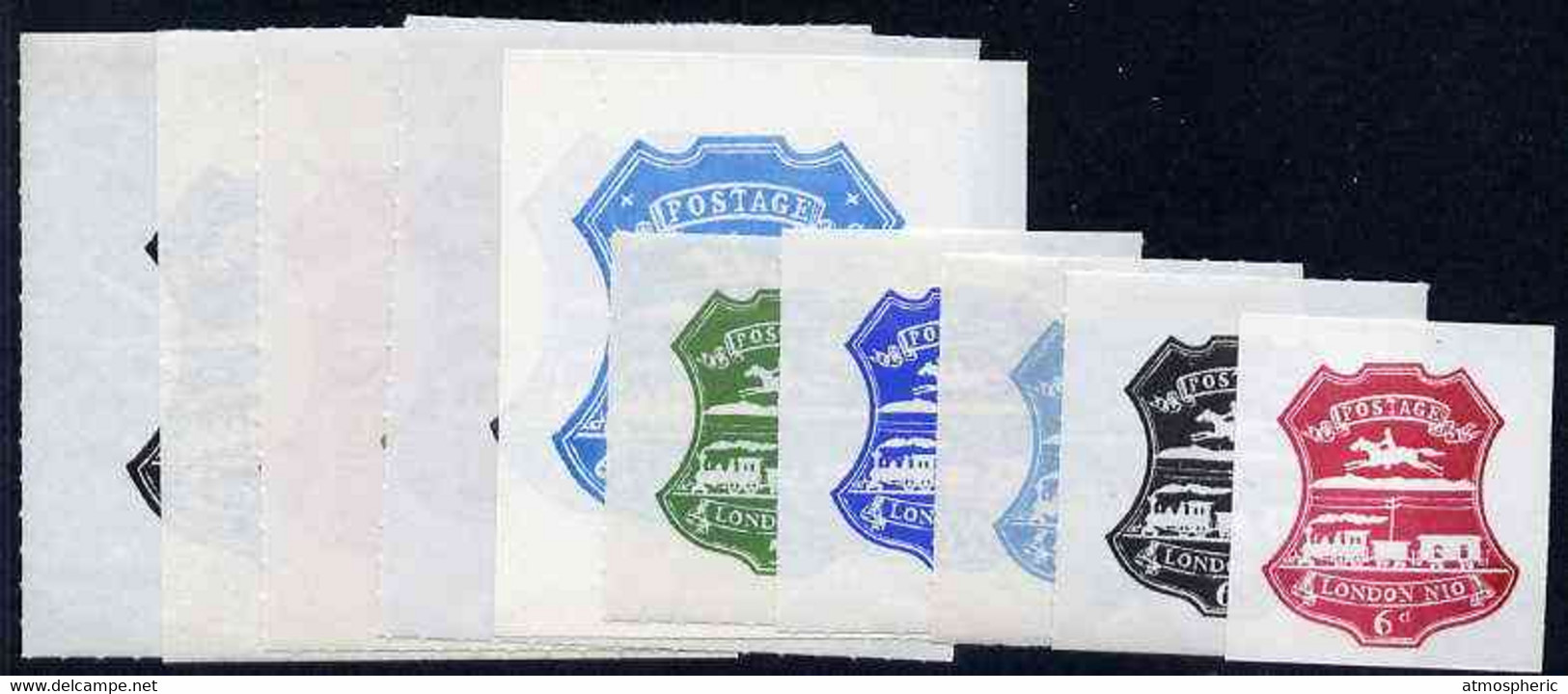 Cinderella - Great Britain 1971 Set Of 10 Strike Post Labels For London N10 District (6d To £1) - Werbemarken, Vignetten